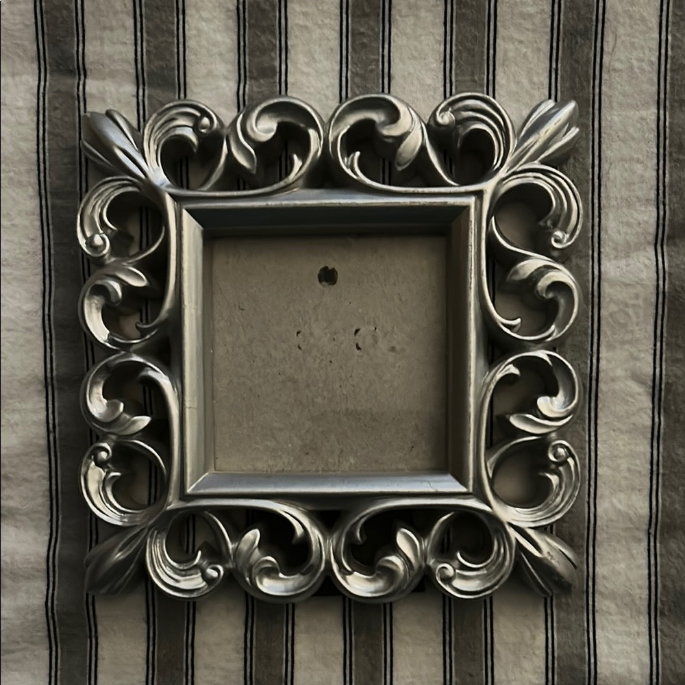 Elegant Silver Ornate Frame